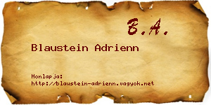 Blaustein Adrienn névjegykártya